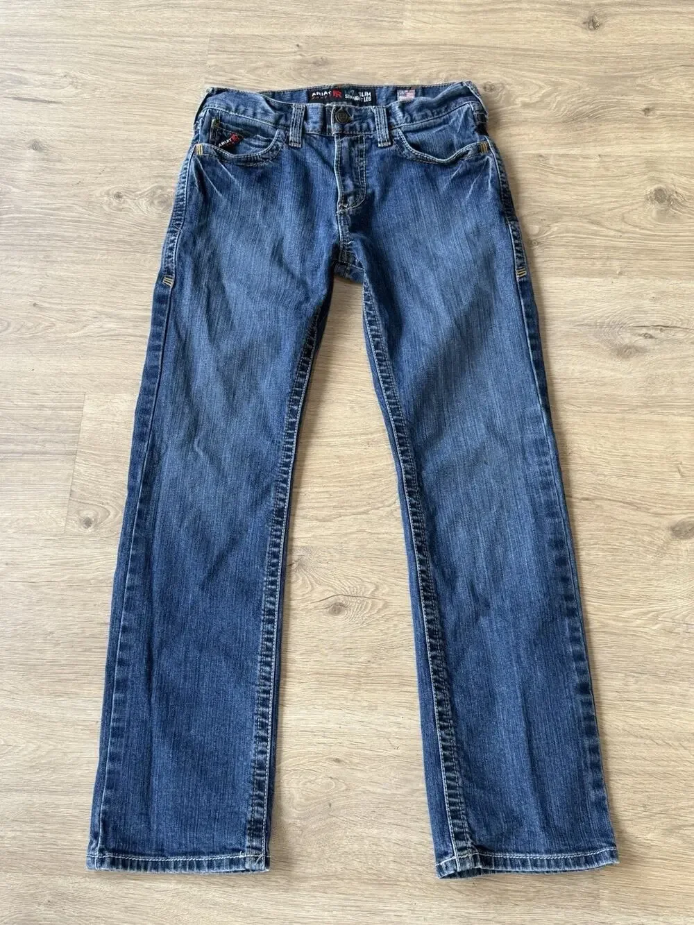 Ariat FR M7 Slim Straight Leg Jeans Mens 30x32 Flame Resistant Blue Denim CAT 2